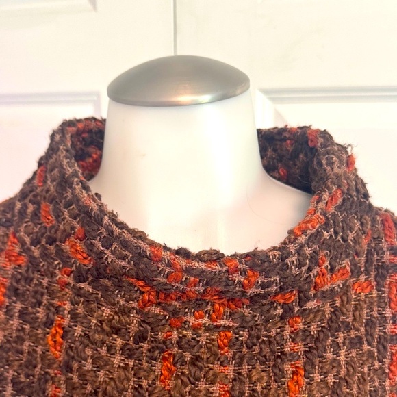 Cozy Brown and Red Women's Sweater - Picture 2 of 8